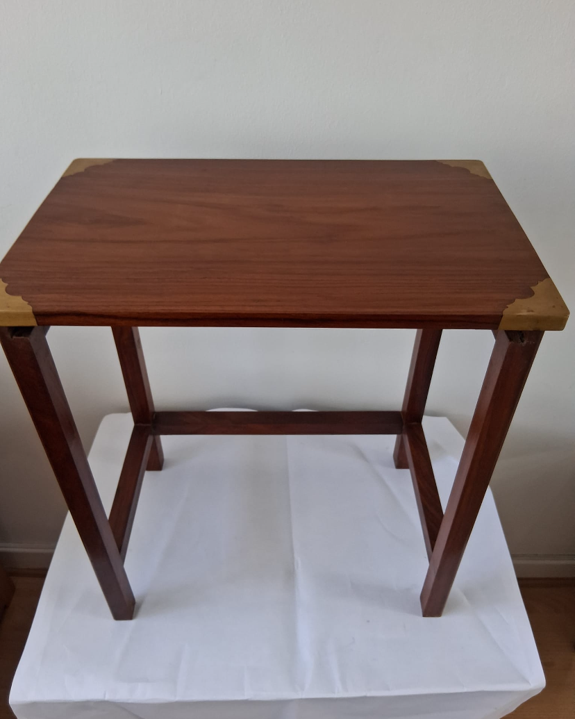 Rosewood Military Campaign Style Nest of 3 Tables