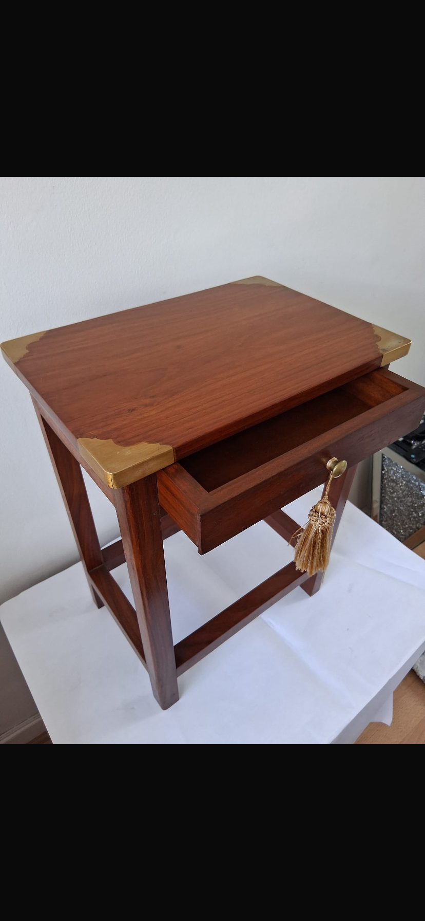 Rosewood Military Campaign Style Nest of 3 Tables