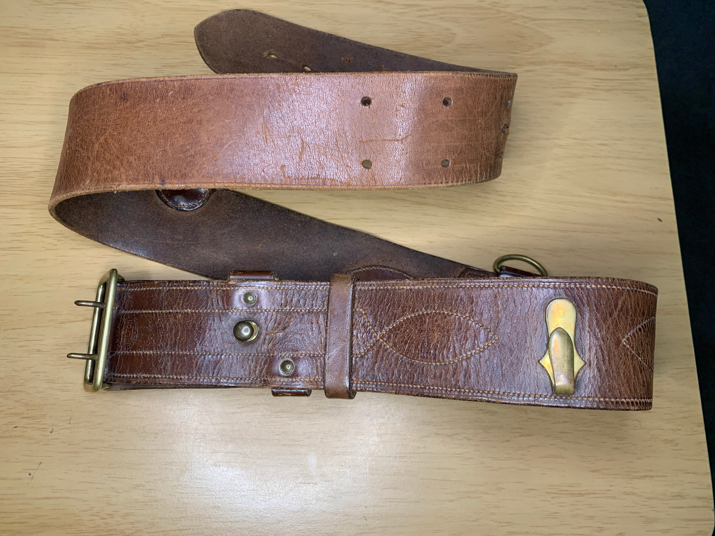 WW1 Officers Sam Browne Champion & Wilton Leather Belt