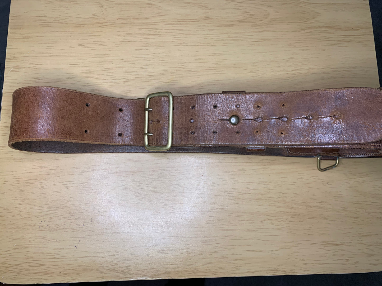 WW1 Officers Sam Browne Champion & Wilton Leather Belt