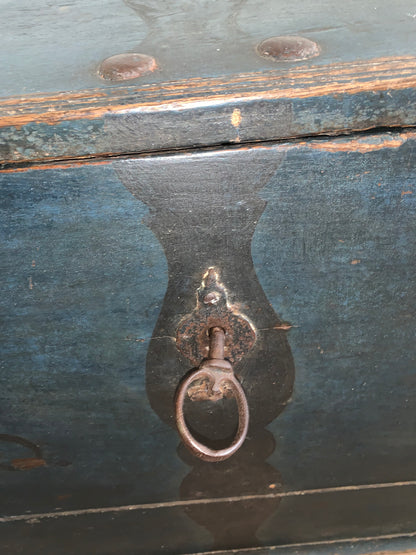 Antique 1849 Swedish Domed Top Marriage Trunk