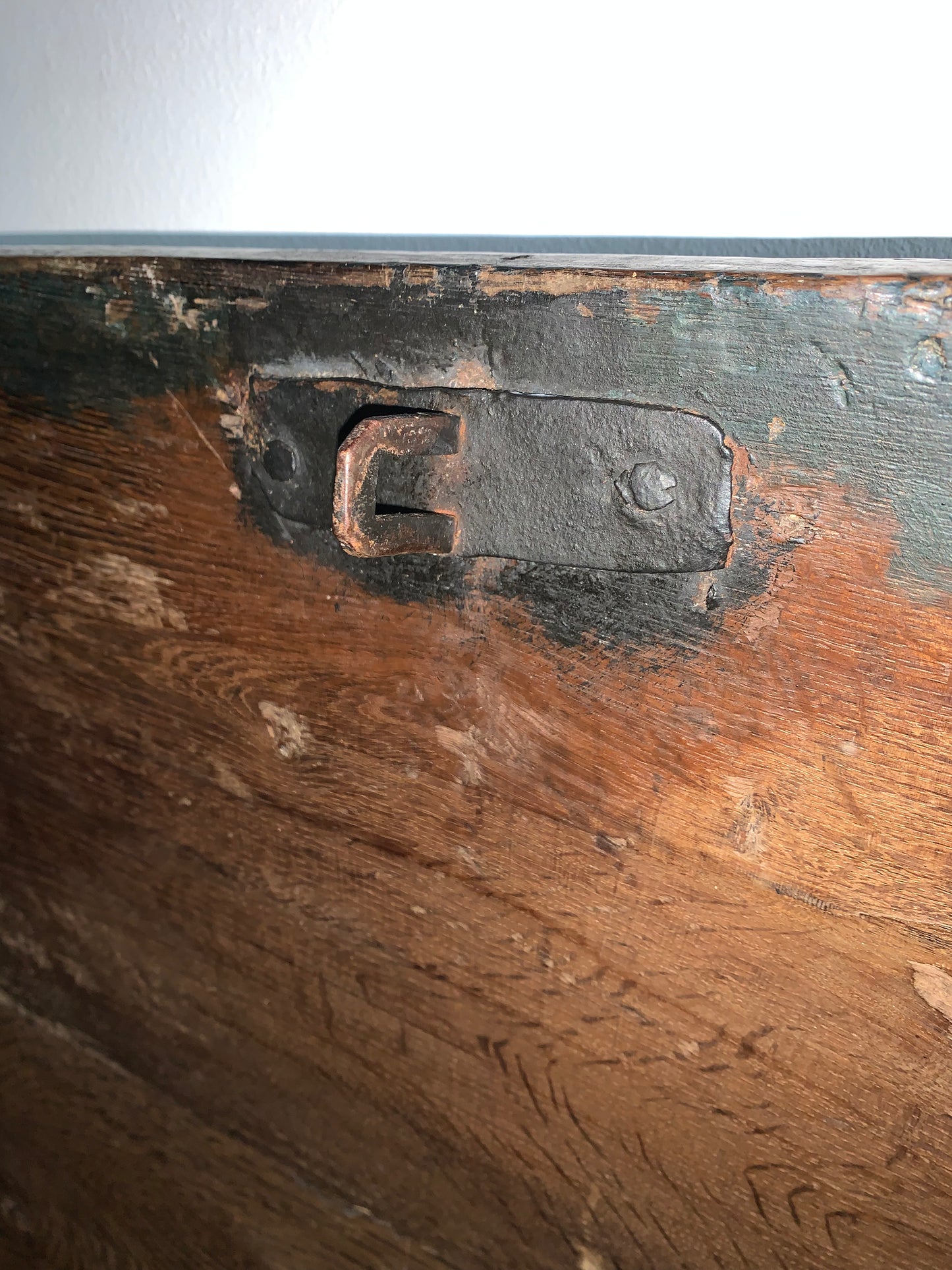 Antique 1849 Swedish Domed Top Marriage Trunk