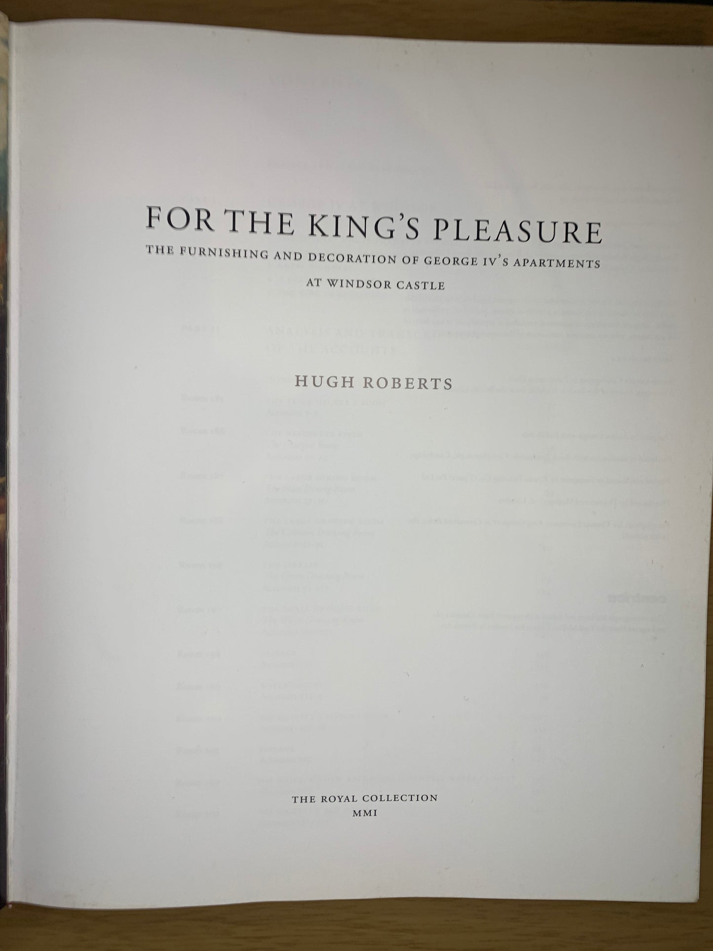 FOR THE KINGS PLEASURE BY HUGH ROBERTS
