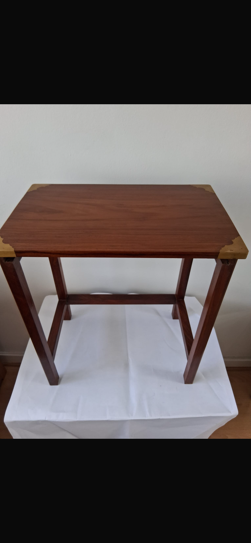 Rosewood Military Campaign Style Nest of 3 Tables