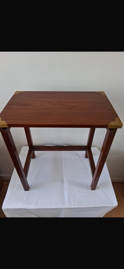 Rosewood Military Campaign Style Nest of 3 Tables