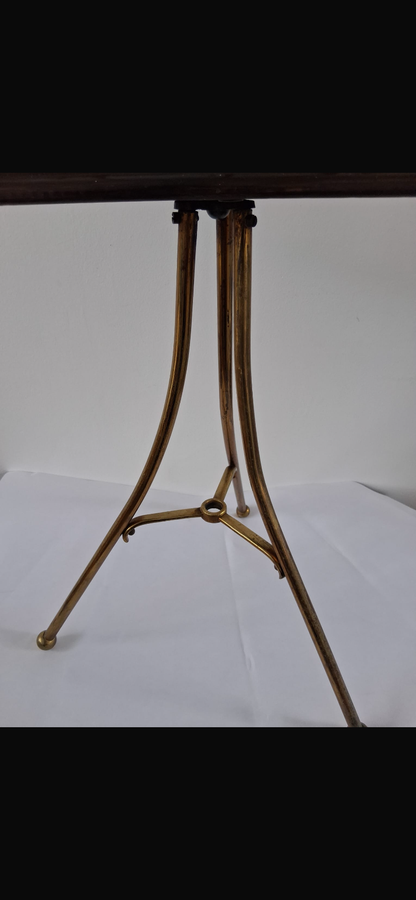 Edwardian Brass And Oak Revolving Newspaper Stand