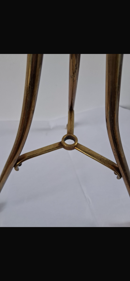 Edwardian Brass And Oak Revolving Newspaper Stand