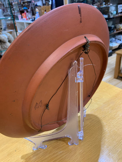 Japanese Meiji Terracotta Wall Plaque 1868-1912