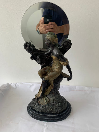 Romain De Tirtoff Art Deco Bronze Mirror