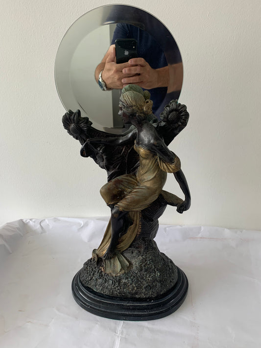 Romain De Tirtoff Art Deco Bronze Mirror