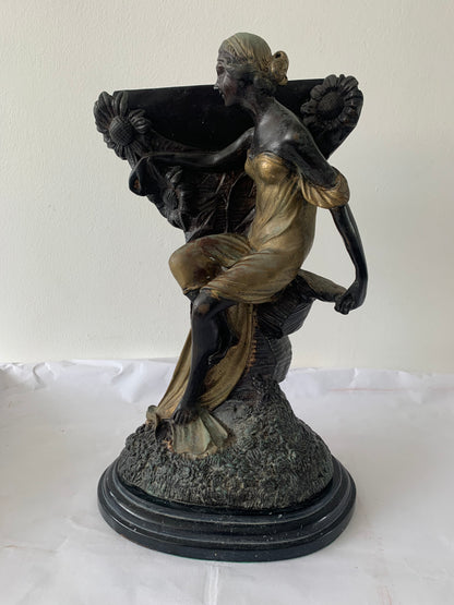 Romain De Tirtoff Art Deco Bronze Mirror