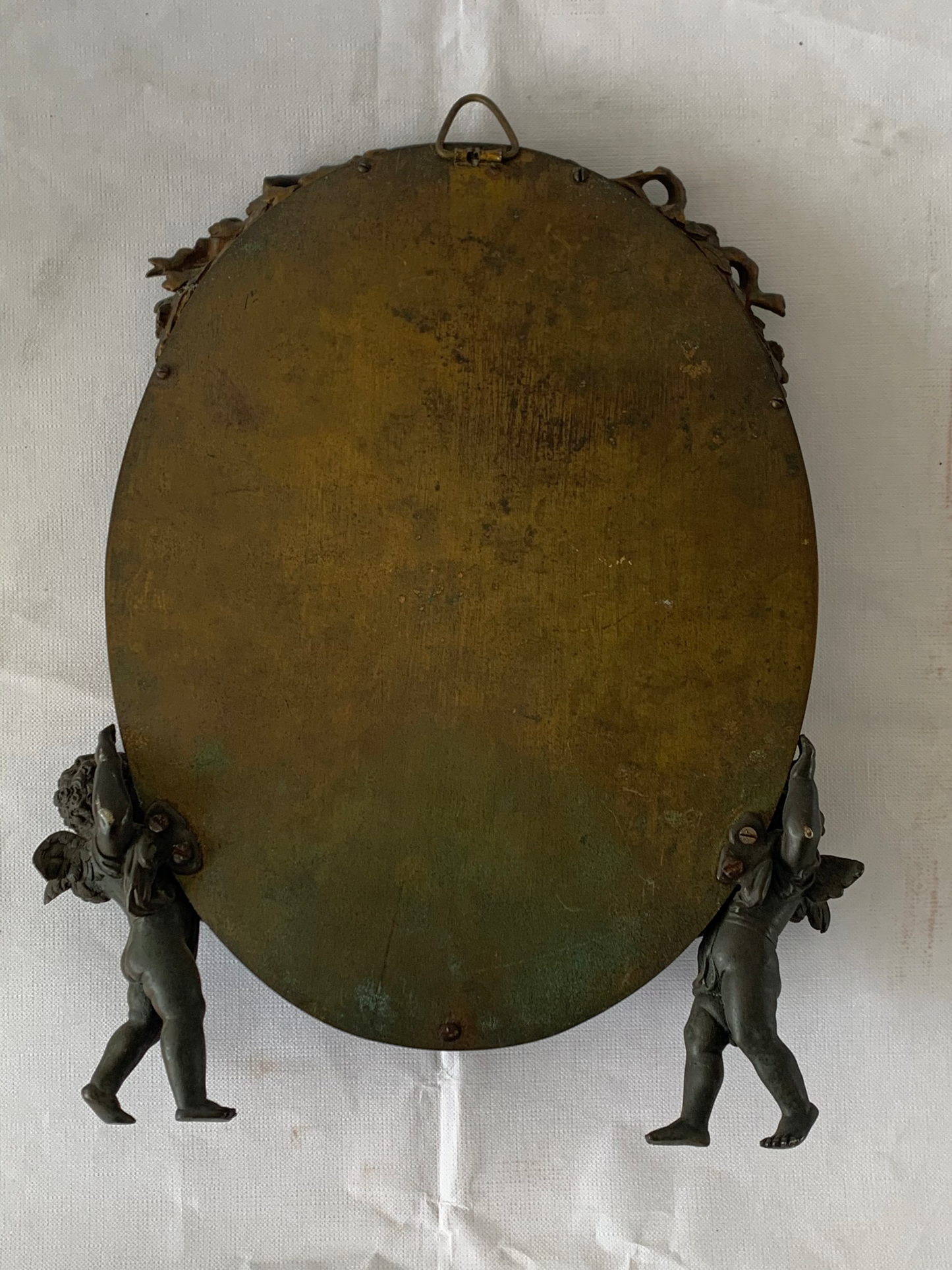 19th Century French Champleve Enamel Wall Mirror