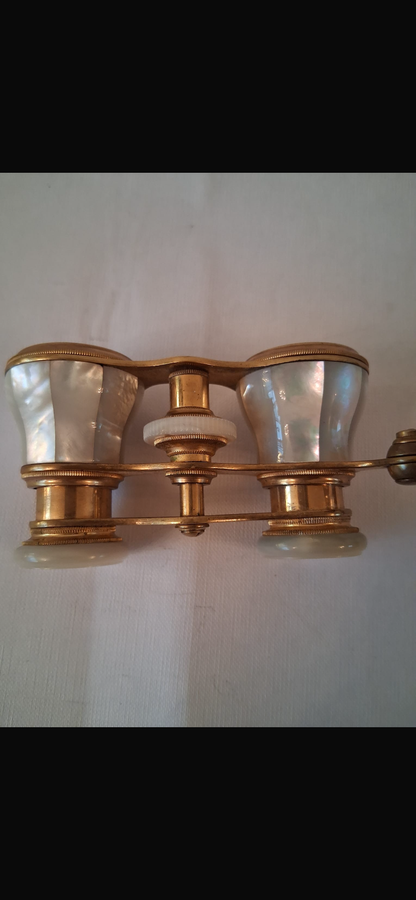 Antique French Mother Of Pearl Opera Glasses