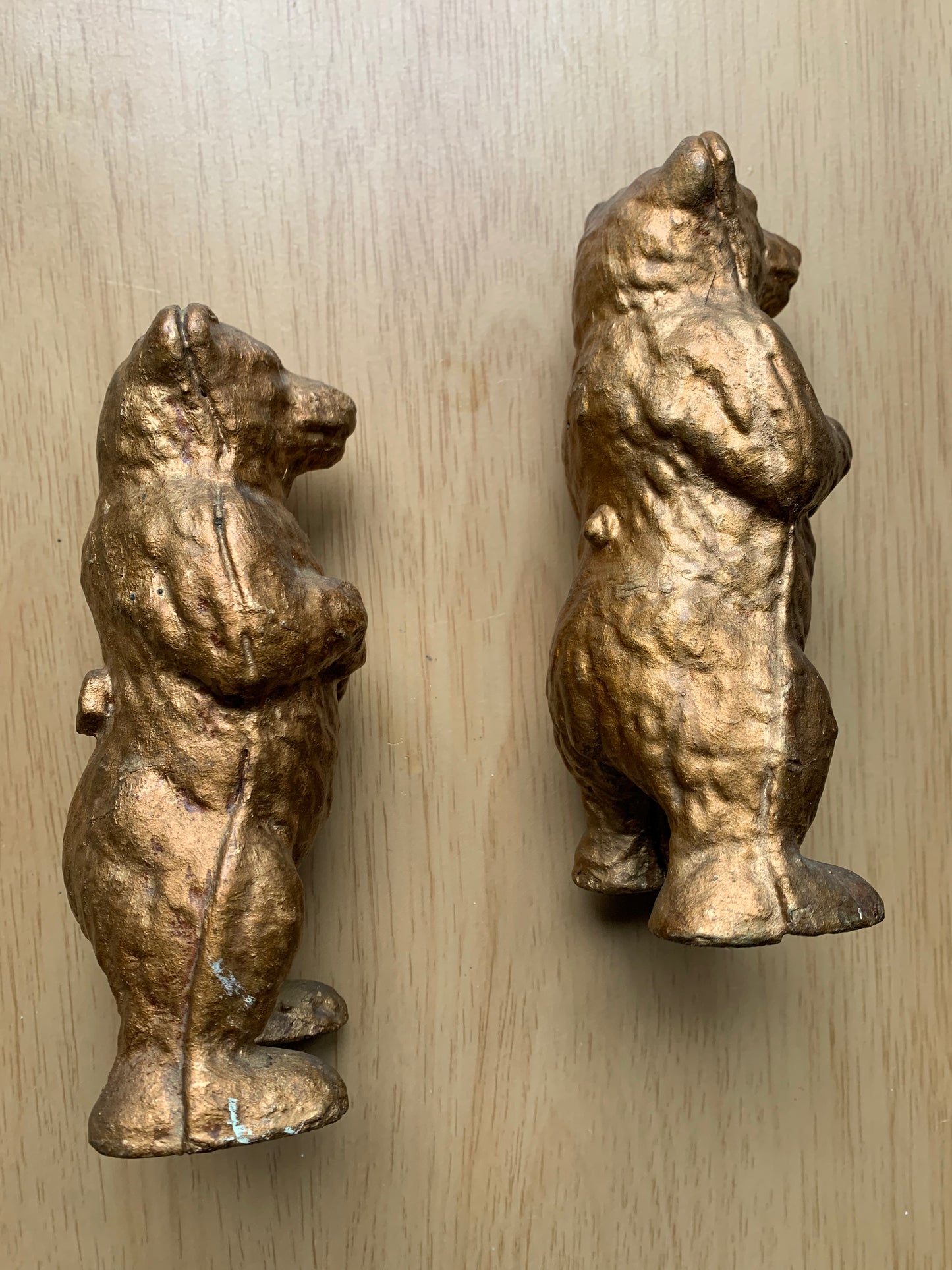 Vintage Cast Brass Bear Coin Bank