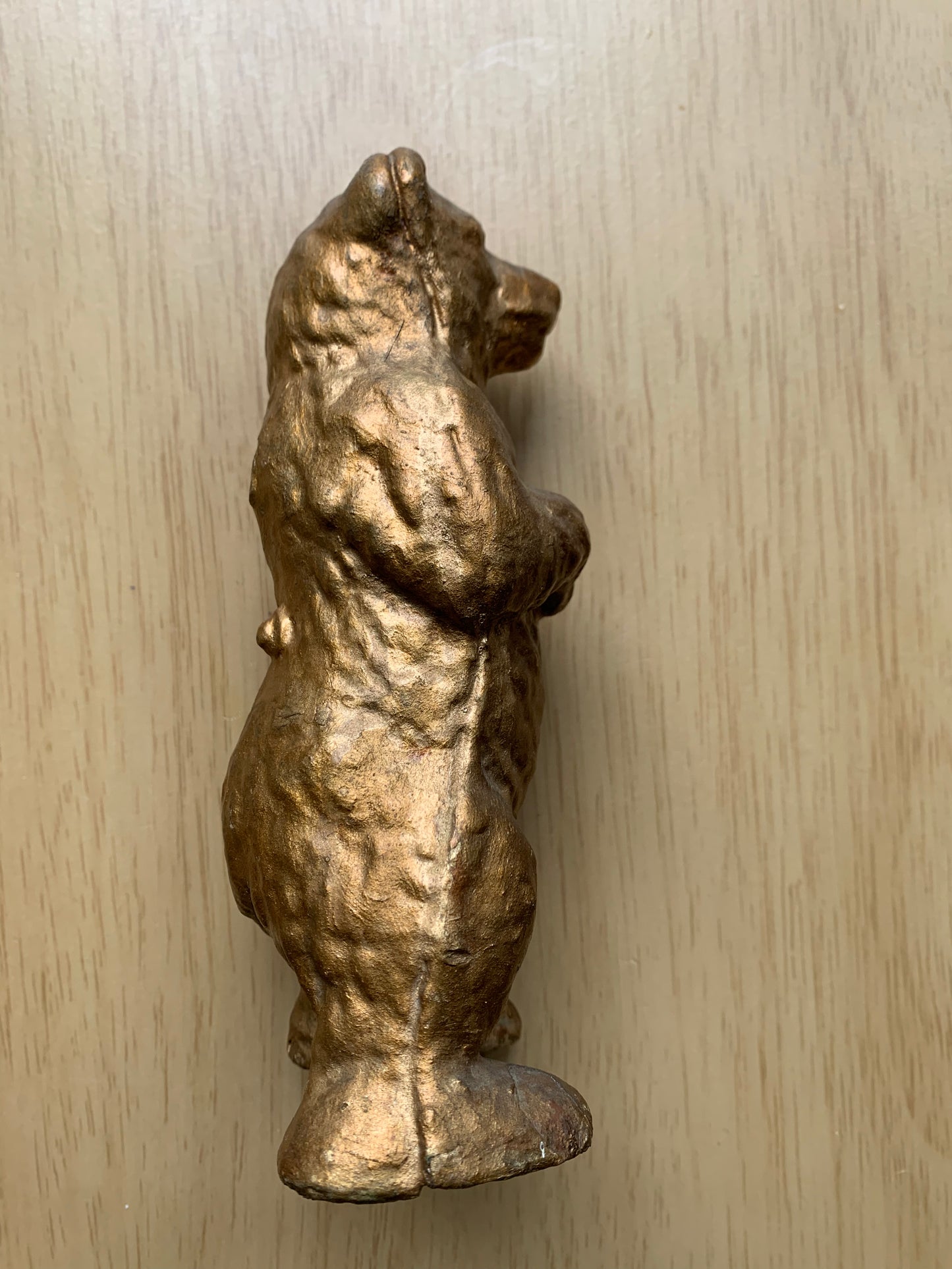 Vintage Cast Brass Bear Coin Bank