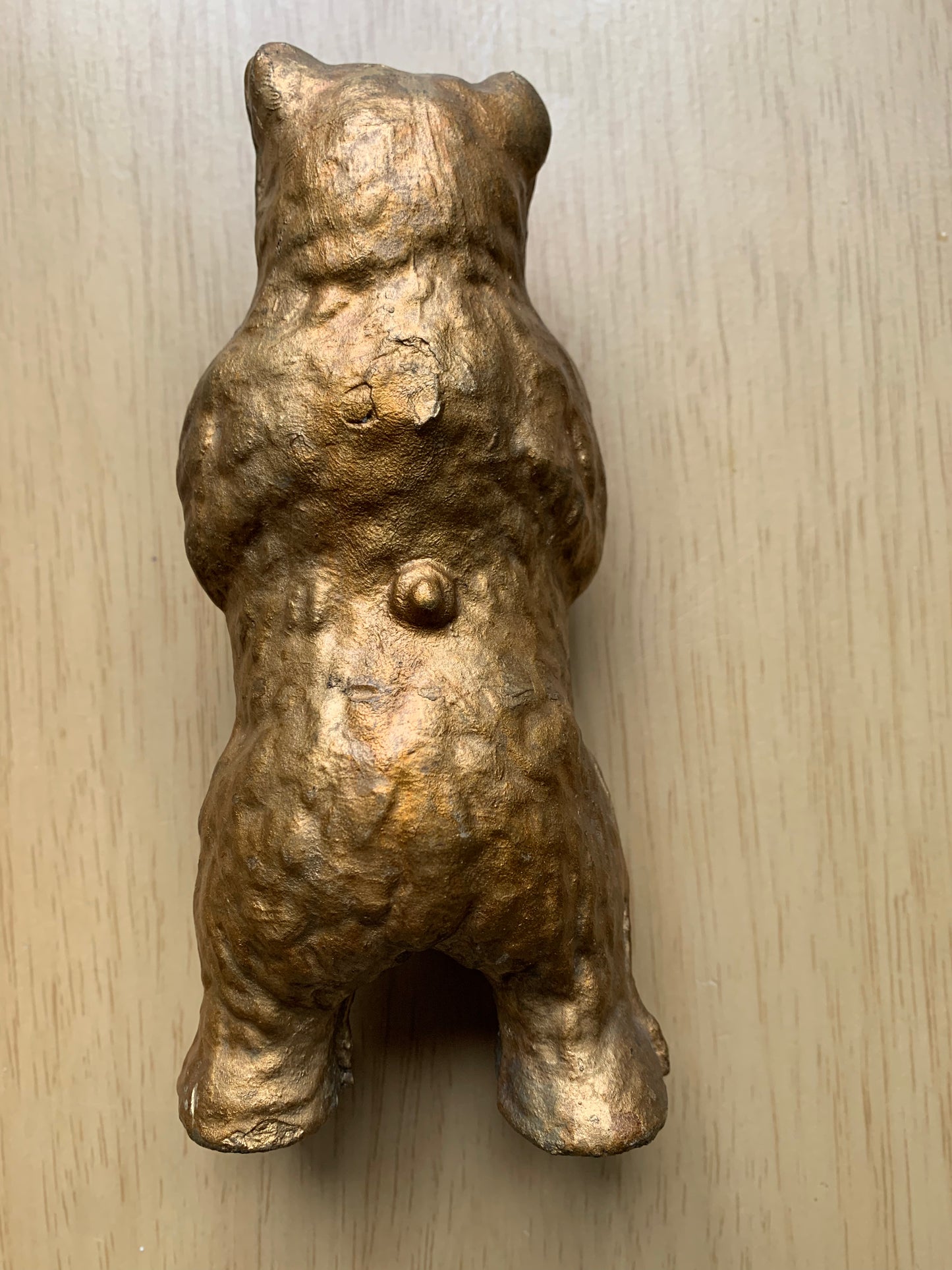 Vintage Cast Brass Bear Coin Bank