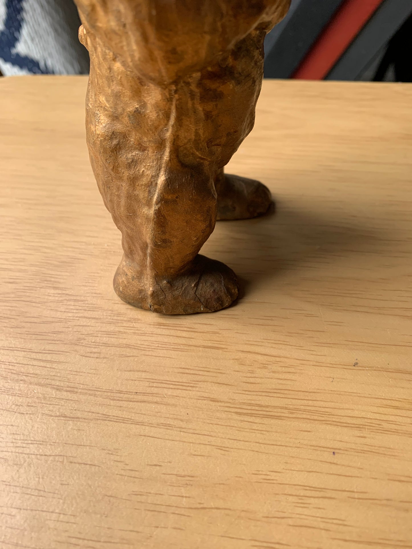 Vintage Cast Brass Bear Coin Bank