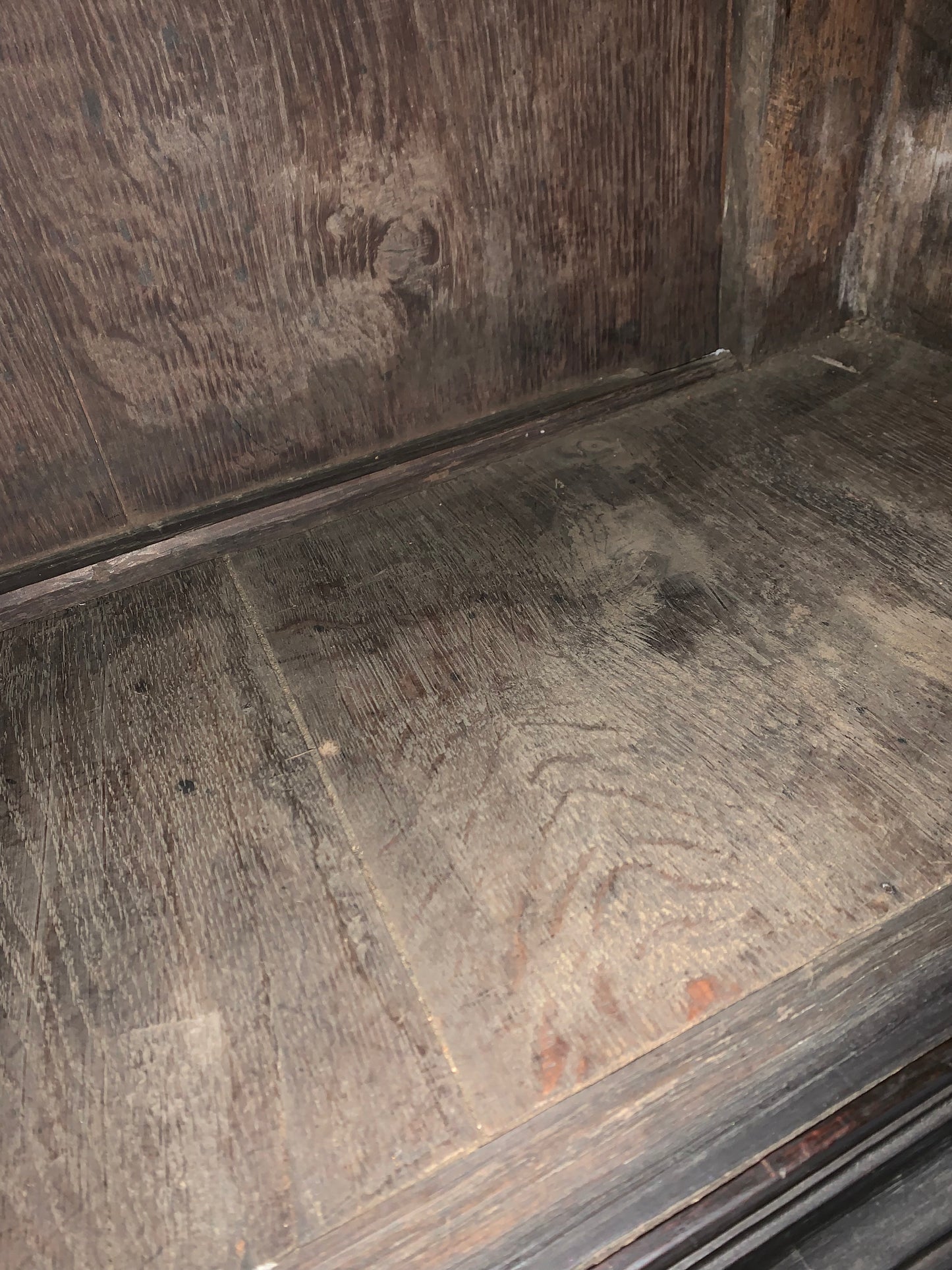 17th Century Dark Oak  Jacobean Cupboard With Book Of Genesis Carvings Dated Anno 1609