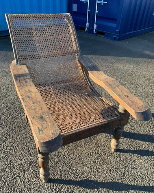 Antique 19th Century Solid Teak Plantation Chair