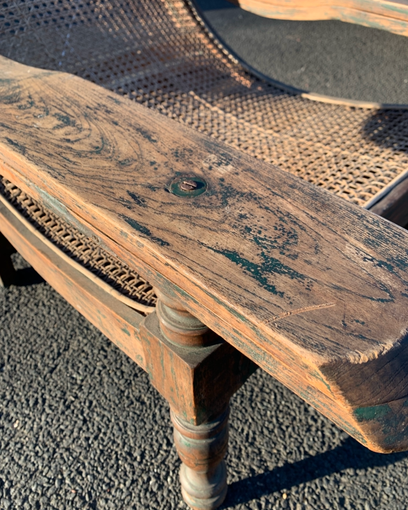 Antique 19th Century Solid Teak Plantation Chair