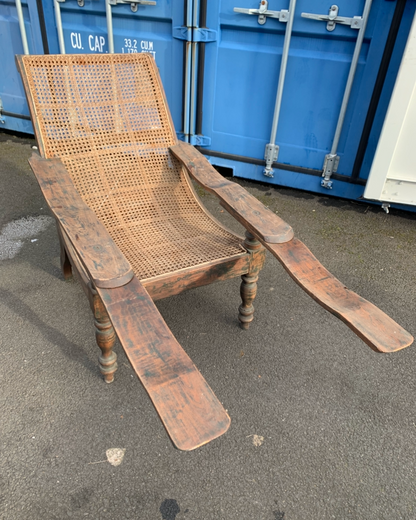 Antique 19th Century Solid Teak Plantation Chair
