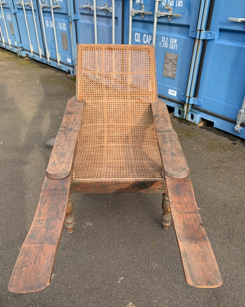 Antique 19th Century Solid Teak Plantation Chair
