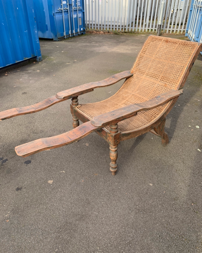 Antique 19th Century Solid Teak Plantation Chair