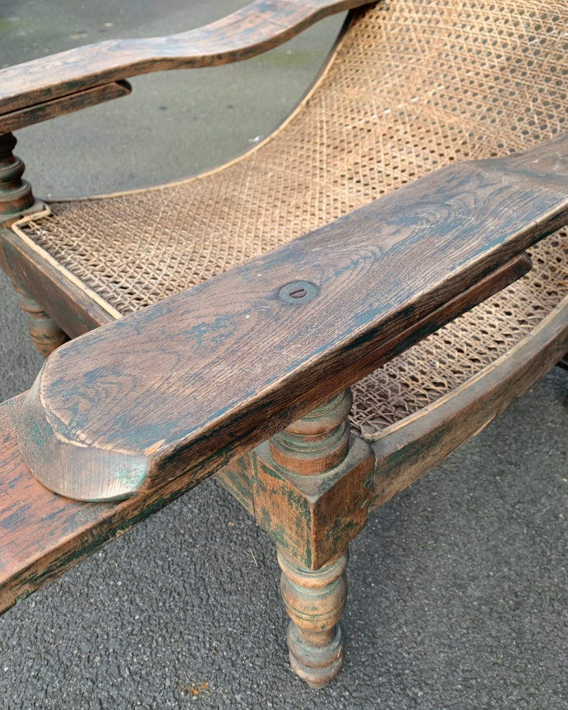 Antique 19th Century Solid Teak Plantation Chair