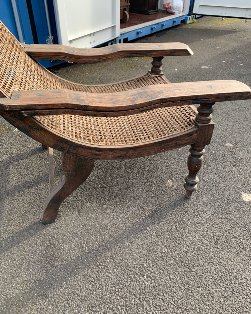 Antique 19th Century Solid Teak Plantation Chair