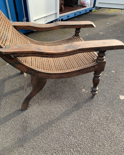 Antique 19th Century Solid Teak Plantation Chair