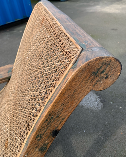 Antique 19th Century Solid Teak Plantation Chair