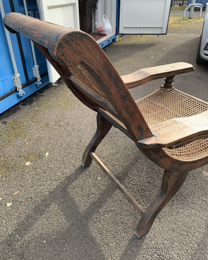 Antique 19th Century Solid Teak Plantation Chair