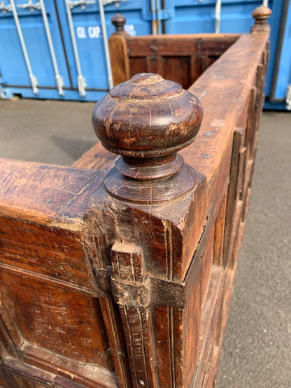 Antique Anglo-Indian DAMCHIYA Dowry Chest & Settle Bench.