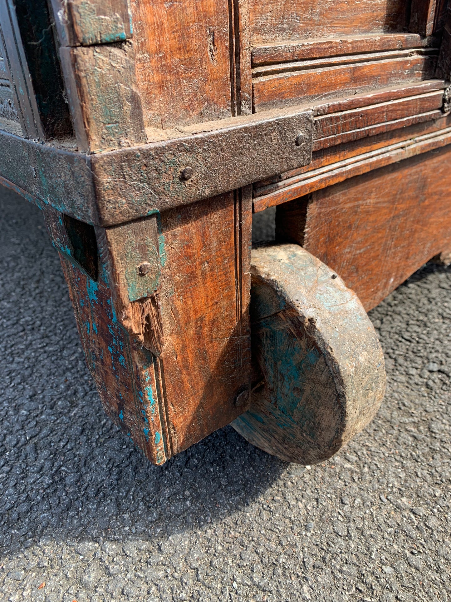 Antique Anglo-Indian DAMCHIYA Dowry Chest & Settle Bench.
