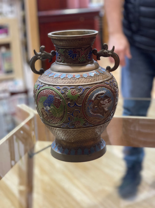 Antique Japanese Cloisonné Vase