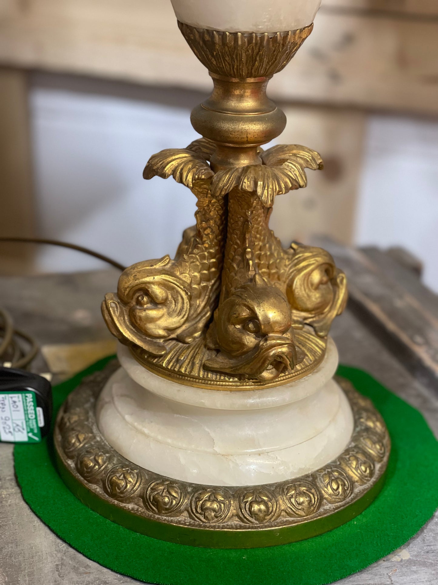 Neoclassical Koi Fish Table Lamp